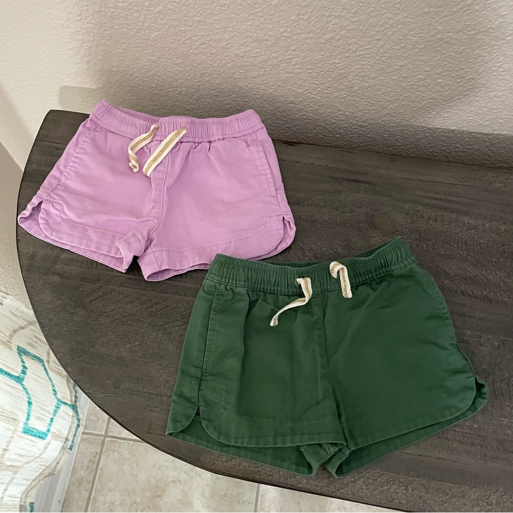 Bundle of two Crewcuts Forest Green and Lavender Shorts